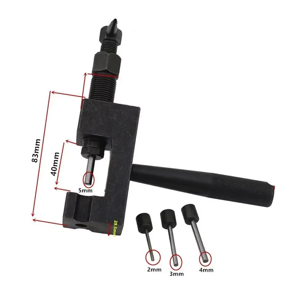 Heavy Equipment Grinder - Motorrad-Kettentrenner-Nietwerkzeug, 6-Pin-Kettenschneider, Nietmaschine, Fahrrad-Kettenstift-Reparaturwerkzeug, universell, robust,